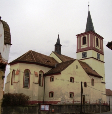 Farn kostel ve Volenicch z pohledu od nvsi