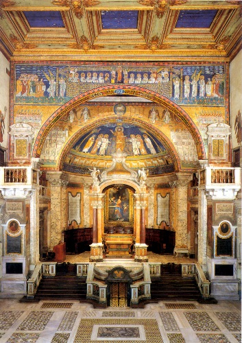 Interir msk baziliky Santa Prassede all Esquillino