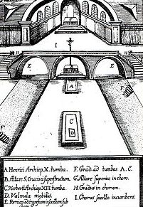Msto pvodnho hrobu sv. Norberta v Magdeburku (do roku 1626)