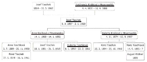 Pbuzensk vztahy v Bukovnku pochovanch len rod Kralik z Meyerswaldu a Taschk